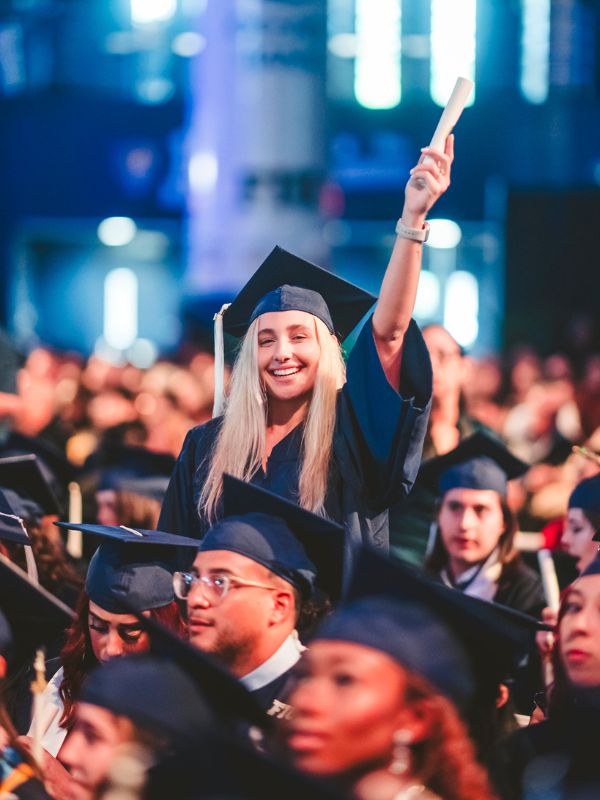 FIU student at graduation